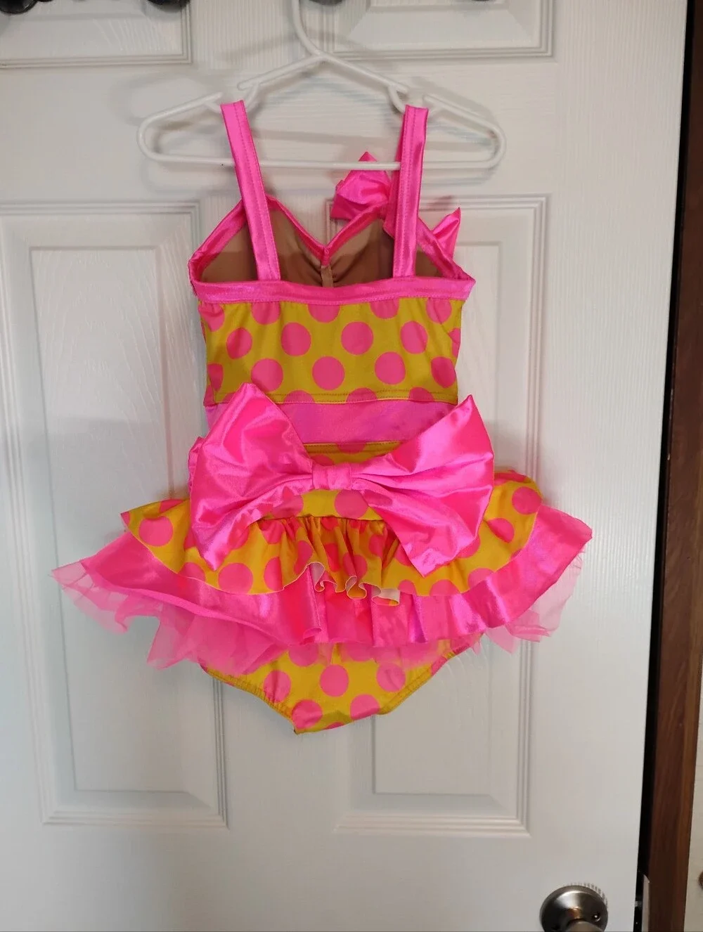 Bright Pink And Yellow Girls' Dance Costume